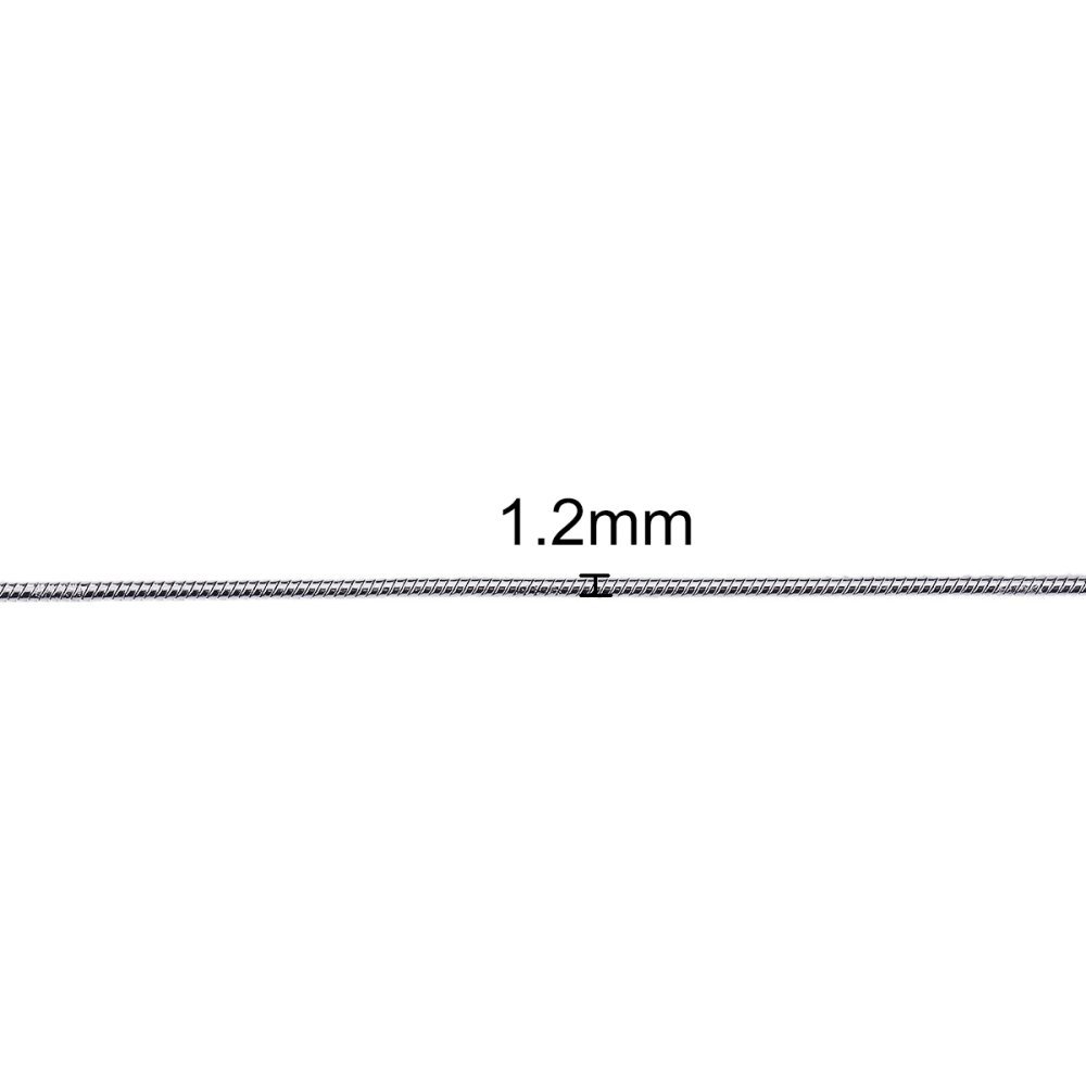 Halskette N°09 aus Edelstahl Schlangenmasche 51 cm