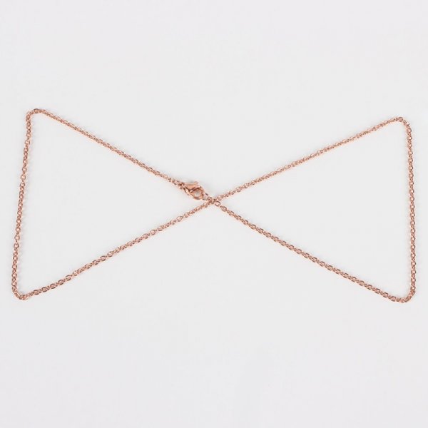 Halskette Nr. 15 aus Edelstahl 45 cm Ros&eacute;vergoldet