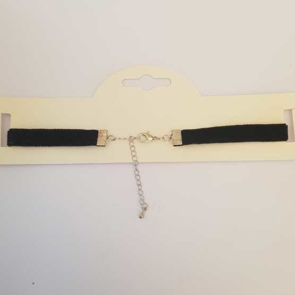 Collier Ras De Cou Velours Noir N°01