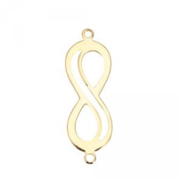 Verbinder Symbol "Unendlichkeit" Vergoldet 18k Kupfer
