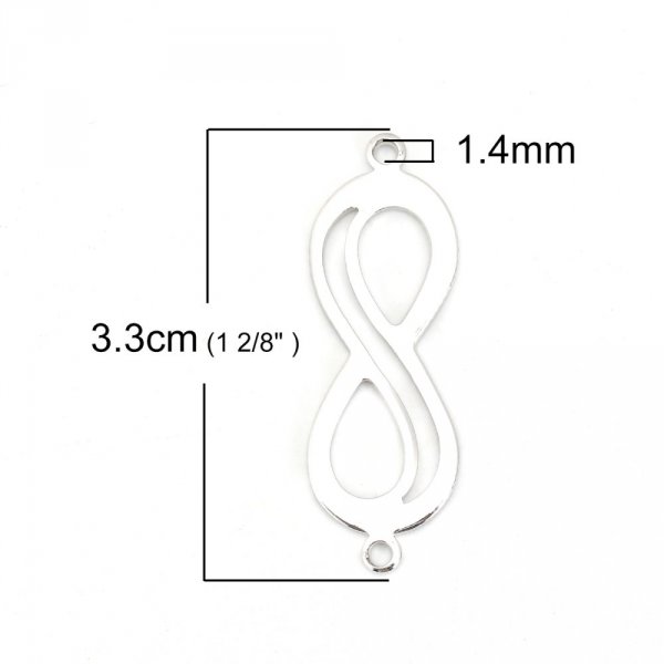 Verbinder Symbol "Unendlichkeit" Platin 18k Kupfer