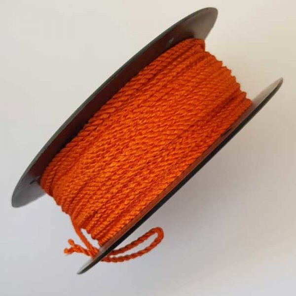 Cordon Rond Tress&eacute; 2 mm Orange N&deg;04
