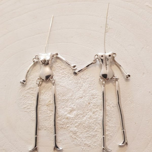 Puppenk&ouml;rper aus Metall Farbe Silber 12.5 cm