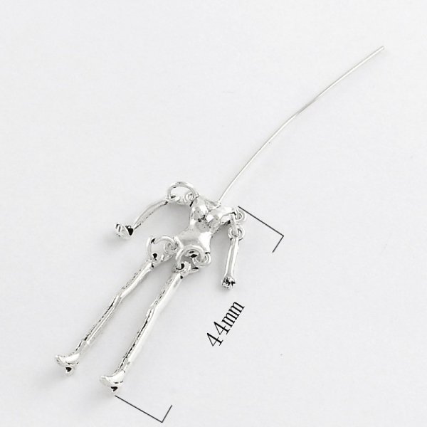 Puppenk&ouml;rper aus Metall Farbe Silber 9 cm