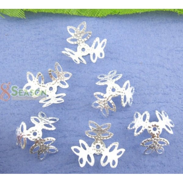 Sch&uuml;ssel mit Wasserzeichen aus Legierung Blume Silber x 300