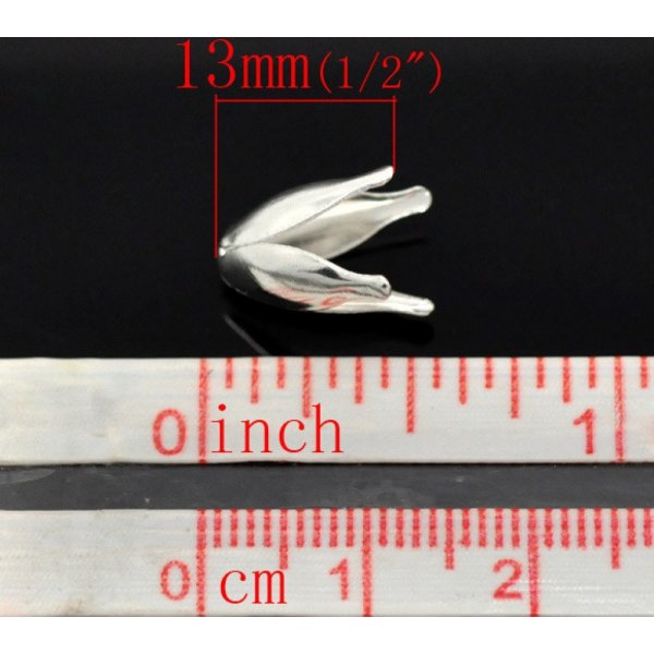 Sch&uuml;ssel aus Eisenlegierung Blume Silber x 200