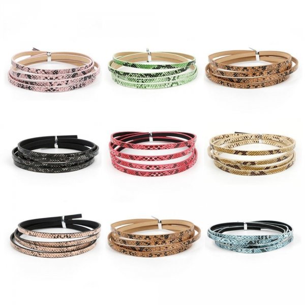 Leder 05 mm Fushia Zeichnung Schlangenhaut 1 Meter