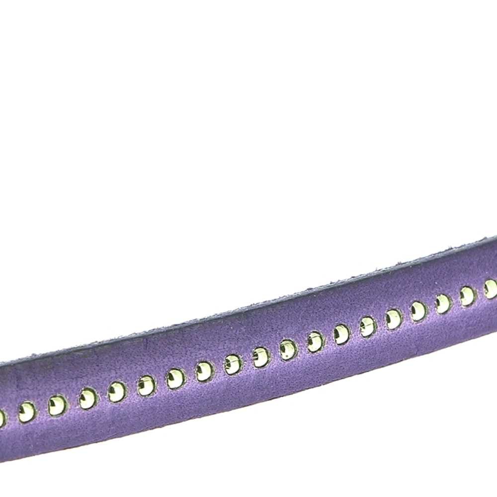 Leder Kugel Violett 10 mm mit Kugelkette Nickel free pro 20 cm