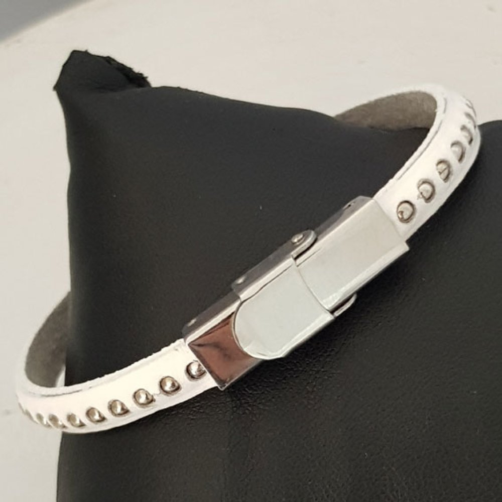 Leder Spiegelkugel Silber 06 mm mit Kugelkette Nickel free pro 20 cm