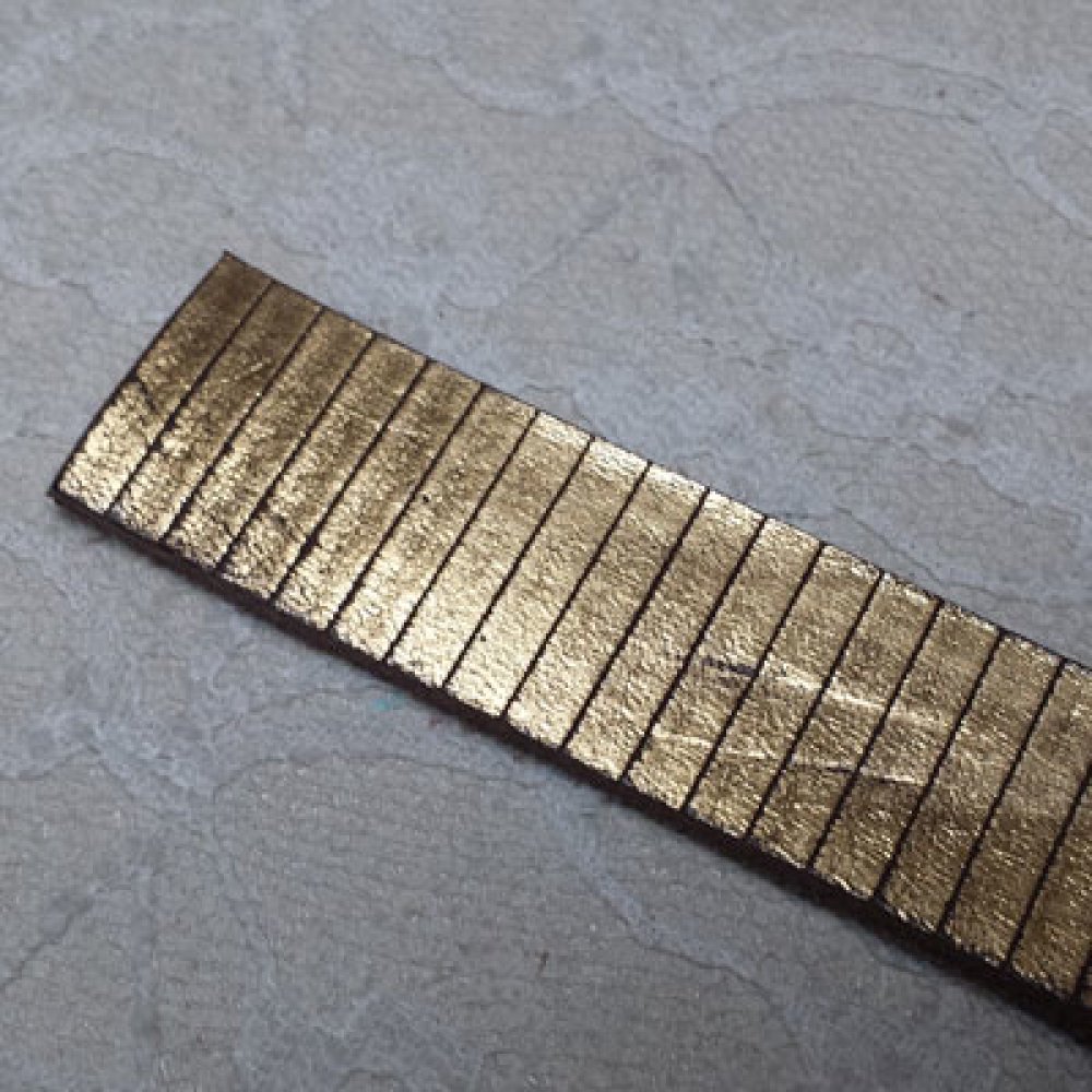 Leder Rectangle Gold 20 mm x 20 cm