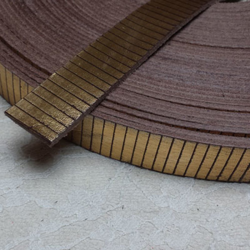 Leder Rectangle Gold 20 mm x 20 cm