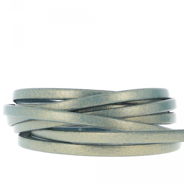 T&uuml;rkisfarbenes Leder 05 mm Glatt pro 20 cm