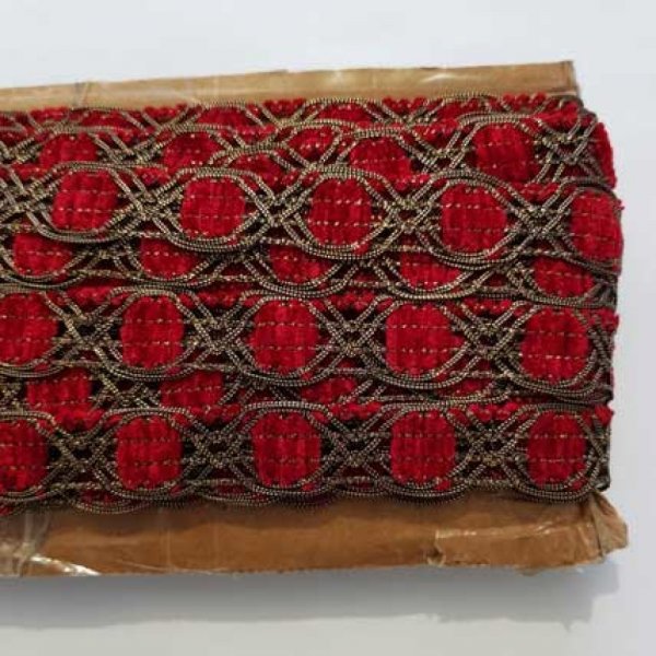 Dentelle Galon N&deg;02 Rouge 20 mm