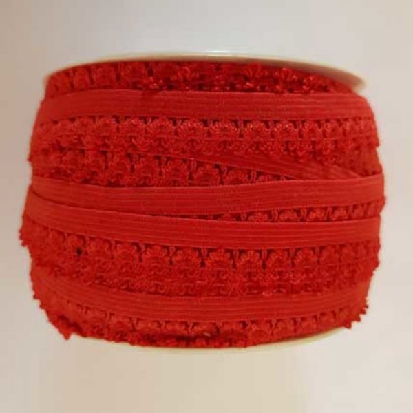 Elastique Fantaisie Rouge 13 mm N&deg;01