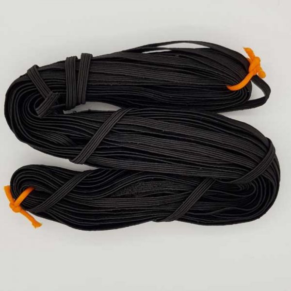 Gummiband flache Maske 5 mm schwarz n&deg;03 x 16 Meter