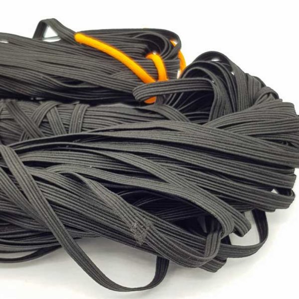 Gummiband flache Maske 4 mm schwarz n&deg;03 x 20 Meter