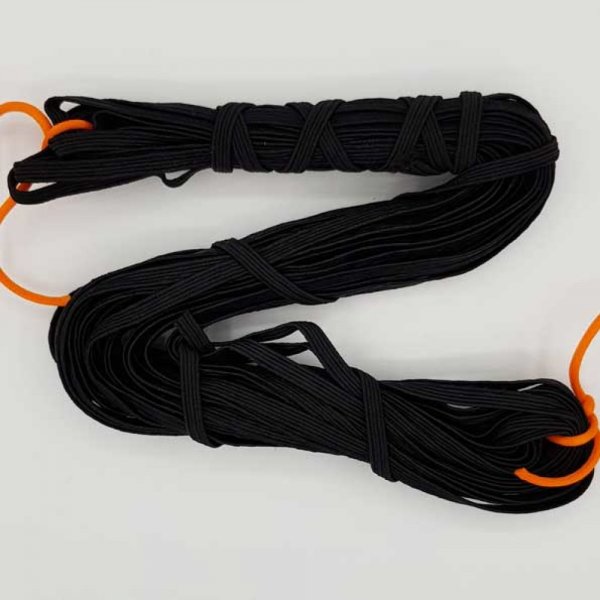 Gummiband flache Maske 5 mm schwarz n&deg;03 x 13 Meter