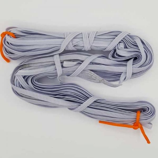 Gummiband flache Maske 5 mm wei&szlig; Nr. 03 x 14.50 Meter