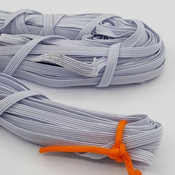 Gummiband flache Maske 5 mm wei&szlig; Nr. 03 x 14.50 Meter