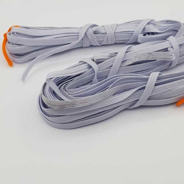 Gummiband flache Maske 5 mm wei&szlig; Nr. 03 x 14.50 Meter