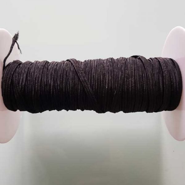 Gummiband flache Maske 5 mm schwarz n&deg;03 pro Meter