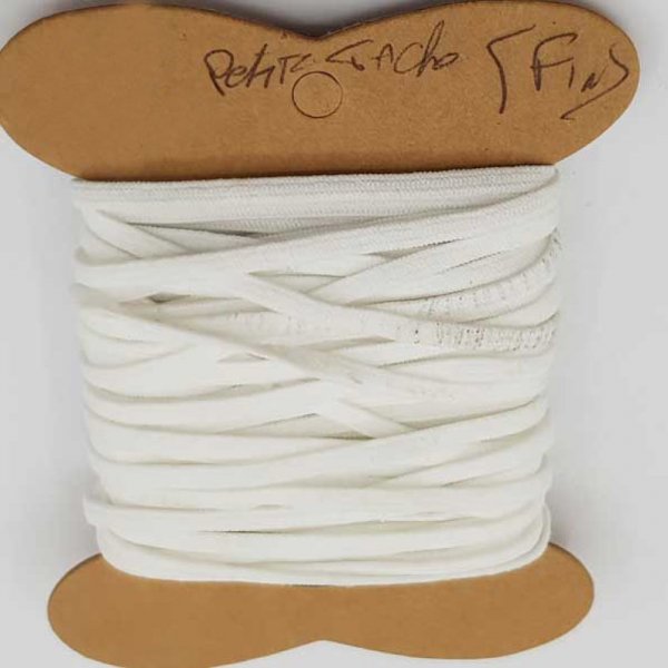 Gummiband flache Maske 3 mm wei&szlig; x 8 Meter