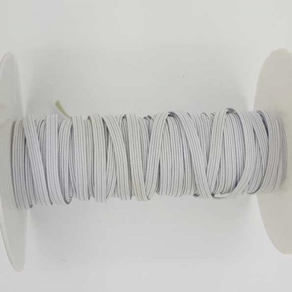 Gummiband flache Maske 5 mm wei&szlig; Nr. 03 x 13 Meter