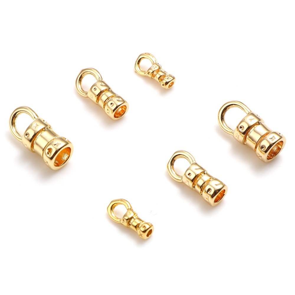 Embout Pour Cordon 7 x 3 mm Plaqué Or 18K