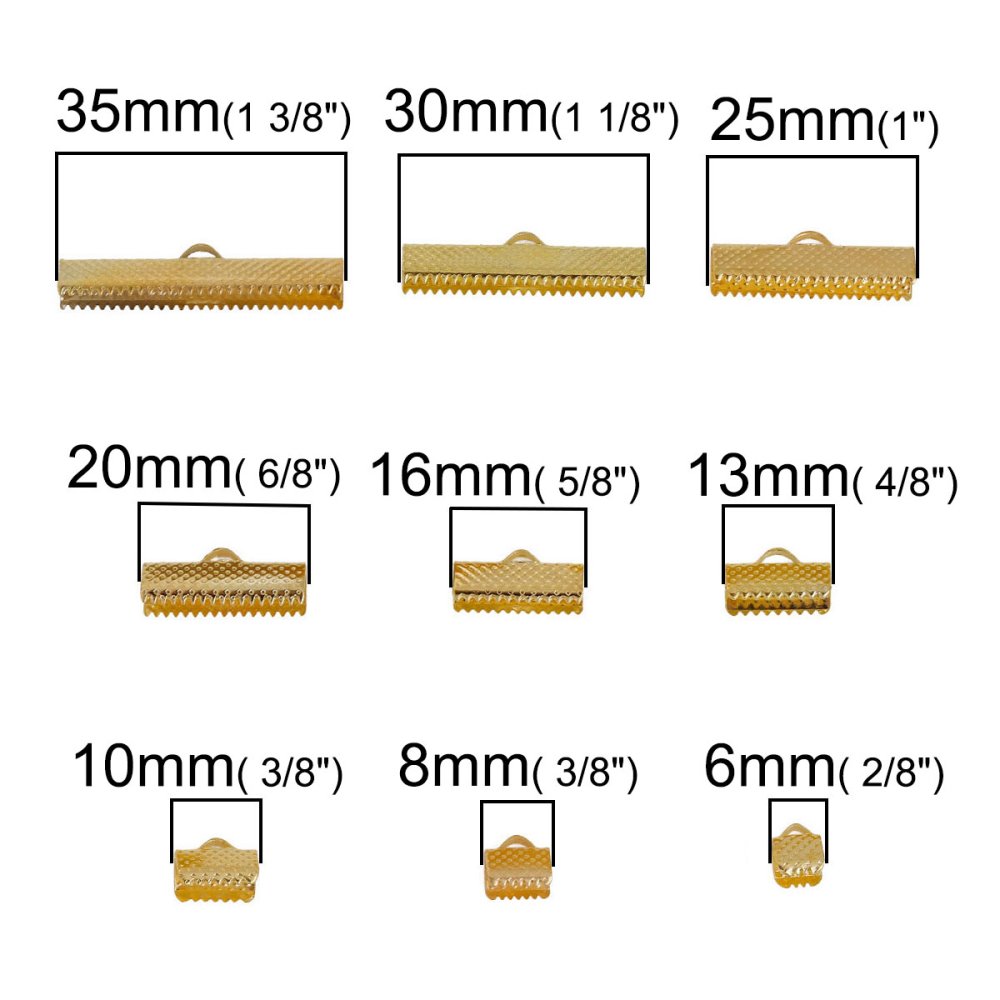 Krallenendstück für Schnur 06 x 08 mm Vergoldet