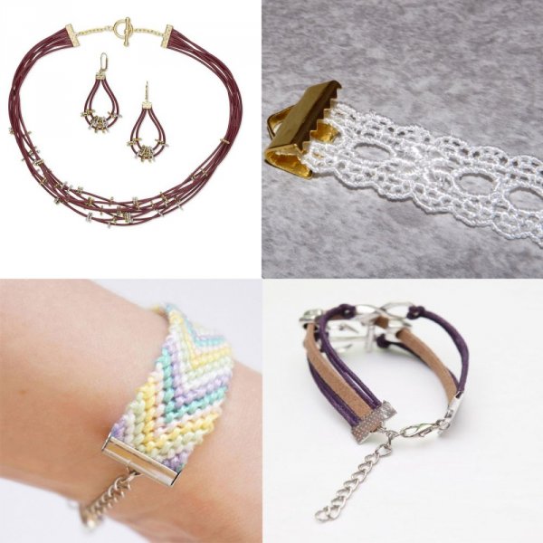 Krallenendst&uuml;ck f&uuml;r Kordel 20 x 08 mm Vergoldet