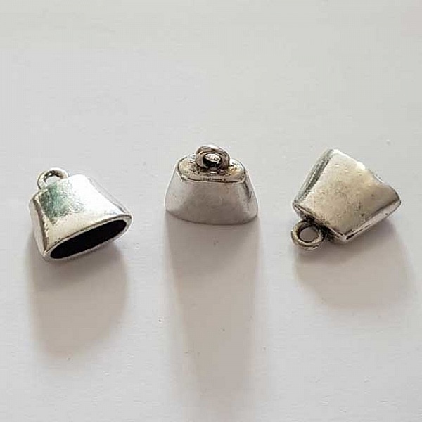 Embout &agrave; coller N&deg;07 Argent 17 x 16 mm