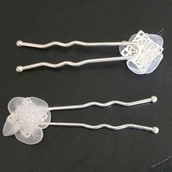 Epingle &agrave; cheveux Blanc mariage N&deg;02