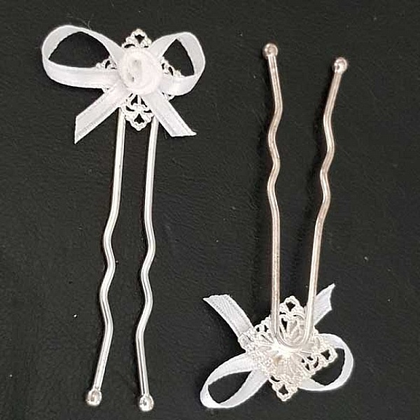 Epingle &agrave; cheveux Blanc mariage N&deg;05