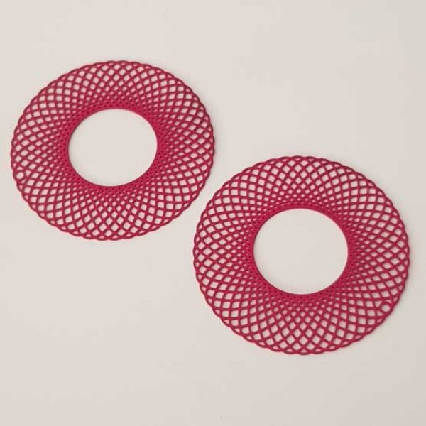 Estampe N&deg;10 Rond 50 mm Fushia