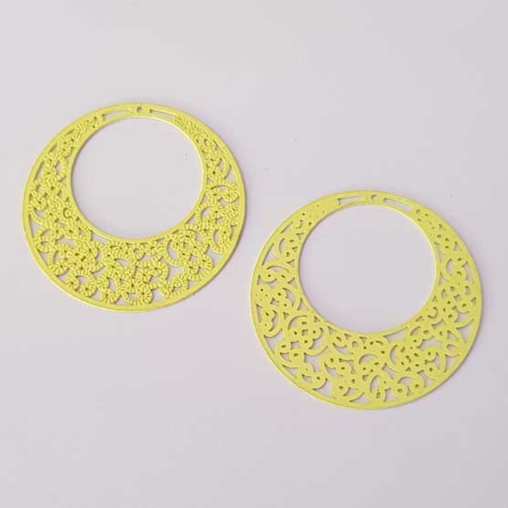 Estampe N°12 Rond 32 mm Jaune