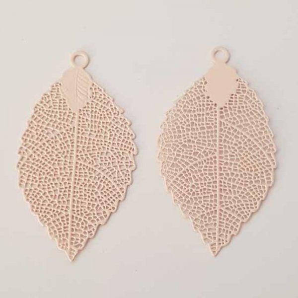 Estampe N&deg;15 Feuille 54 mm Rose P&acirc;le