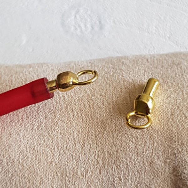 Goldener Verschluss f&uuml;r Pvc-Hohlschnur 5 mm