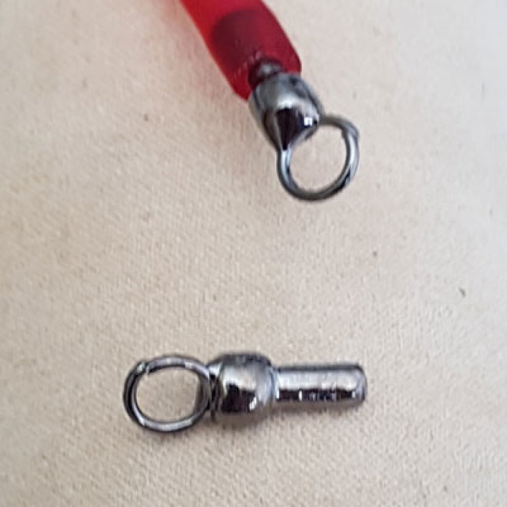 Gun-Verschluss Metall für Pvc-Schnur Hohl 5 mm