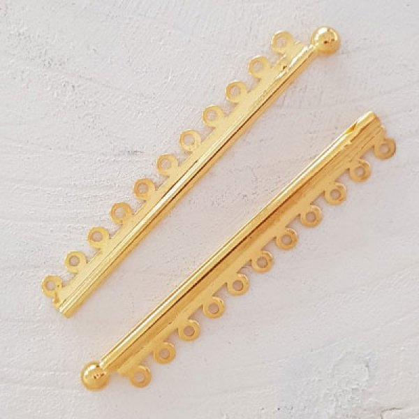 Vergoldeter Multi-Rang-Verschluss.