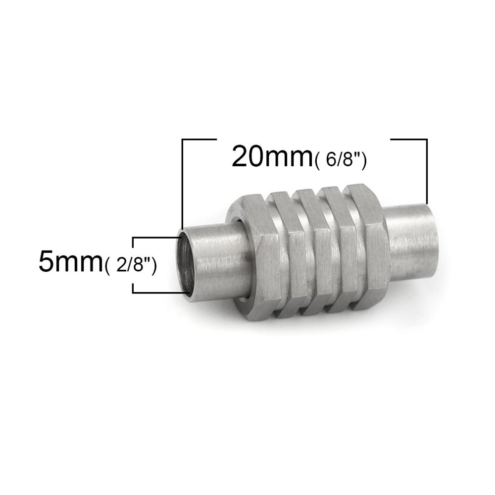 Magnetverschluss Edelstahl 05 mm Silber Nr. 01