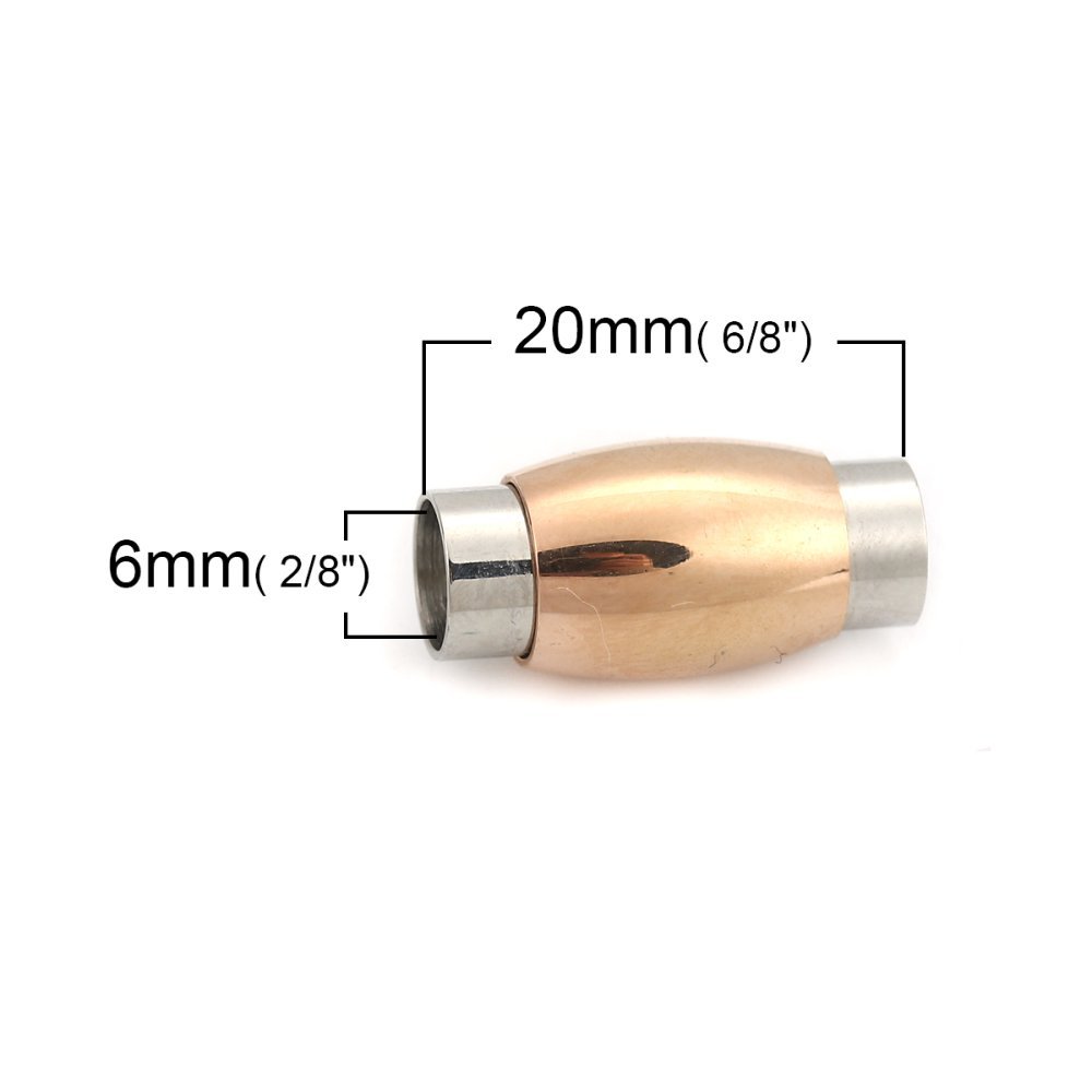 Edelstahl-Magnetverschluss 06 mm Silber/Champagner Nr. 07