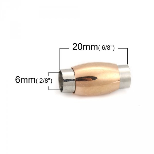Edelstahl-Magnetverschluss 06 mm Silber/Champagner Nr. 07