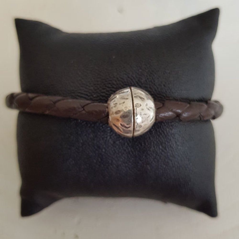 Zamak-Magnetschließe für Leder Rund 05 mm