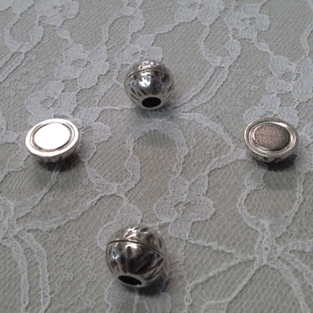 Zamak-Magnetschließe für Leder Rund 05 mm
