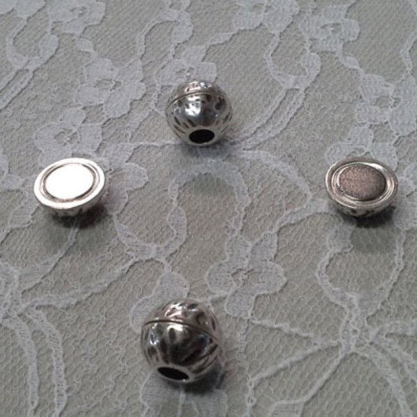 Zamak-Magnetschlie&szlig;e f&uuml;r Leder Rund 05 mm