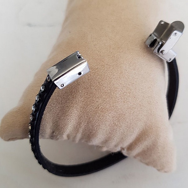 Clipverschluss Kralle f&uuml;r Leder 05 mm breit