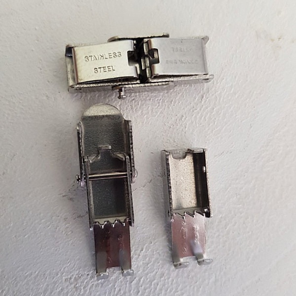 Clipverschluss Kralle f&uuml;r Leder 08 mm breit