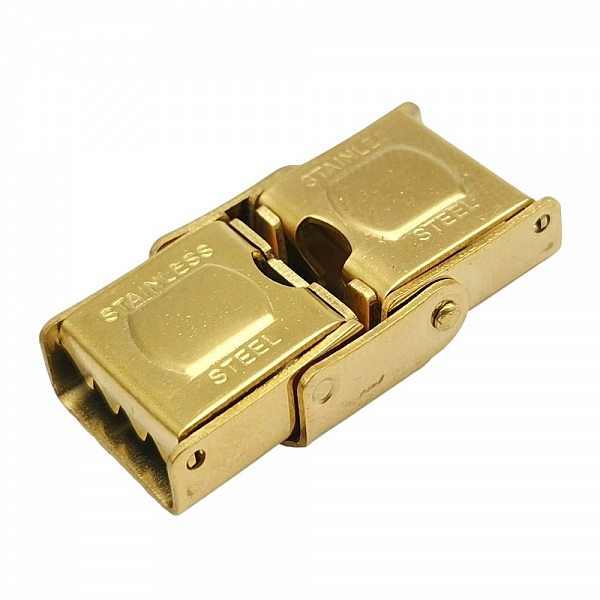 Clipverschluss Kralle f&uuml;r Leder 10 mm breit Vergoldet