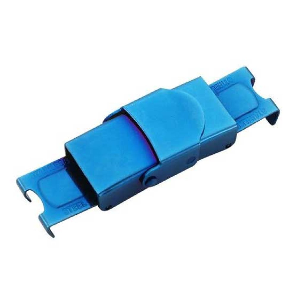 Fermoir clip griffe pour cuir 10 mm de large Bleu