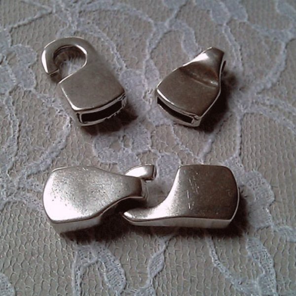 Zamak-Hakenverschluss f&uuml;r Leder 10 mm